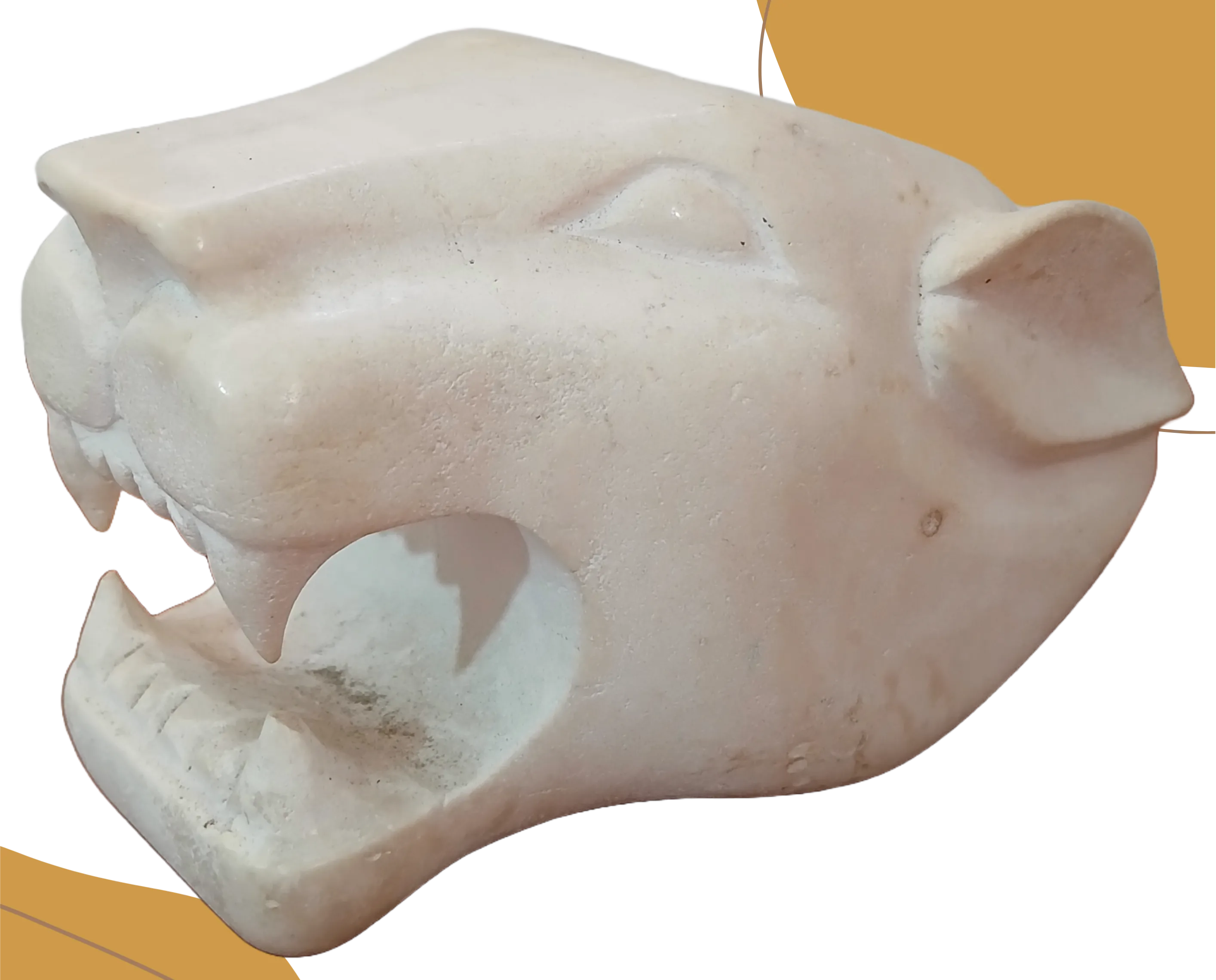 Cabeza de jaguar de piedra