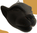 Cabeza de jaguar negro
