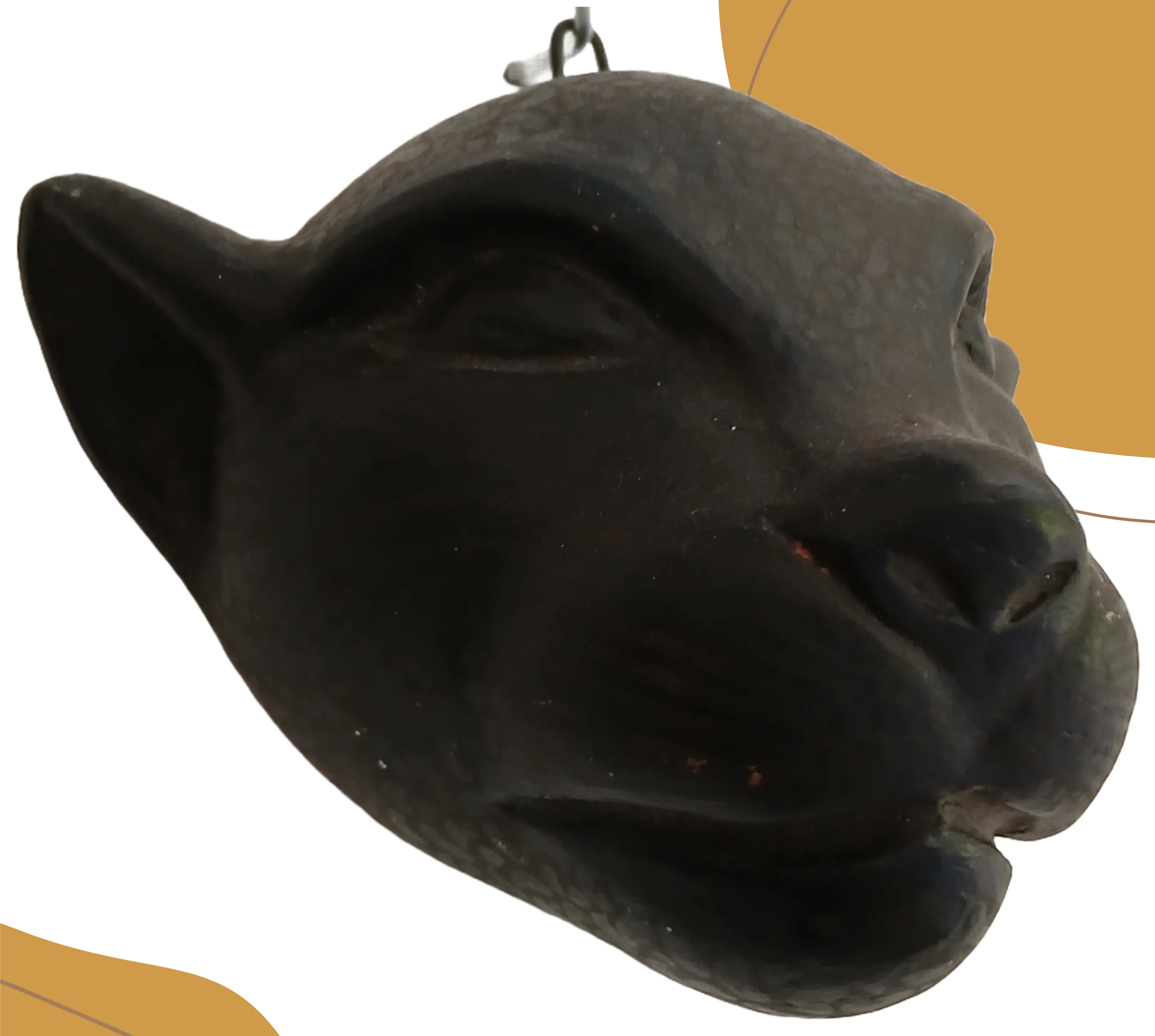 Cabeza de jaguar negro