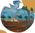 Reloj con paisaje yucateco
