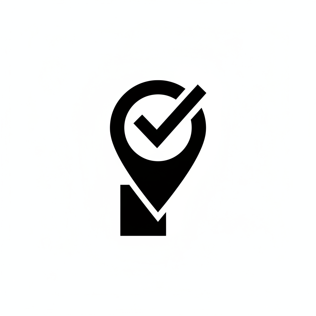 check-in black and white icon